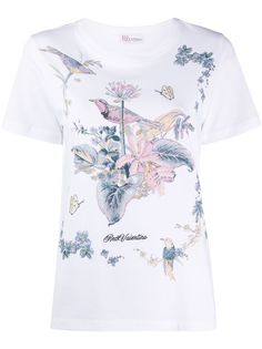 RedValentino футболка с цветочным принтом