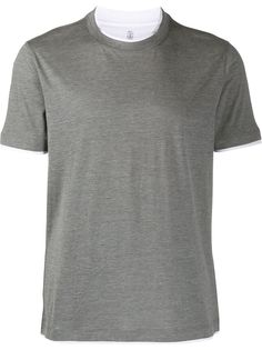 Brunello Cucinelli футболка с многослойным подолом