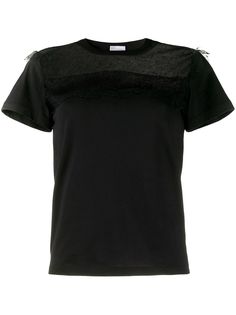 RedValentino футболка со вставкой из тюля