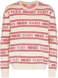 Kenzo толстовка с контрастными полосками и логотипом