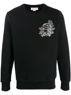 Alexander McQueen толстовка с вышивкой Skull