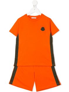 Moncler Kids спортивный костюм с контрастными полосками