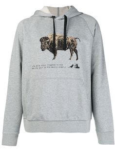 LANVIN толстовка с капюшоном и принтом Bull