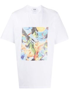 MSGM футболка с графичным принтом