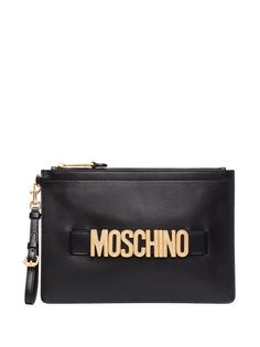 Moschino декорированный клатч с логотипом