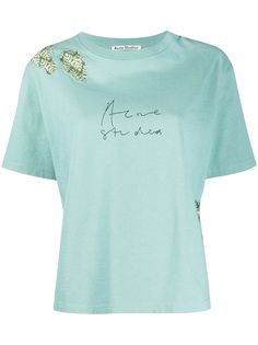 Acne Studios футболка в технике пэчворк