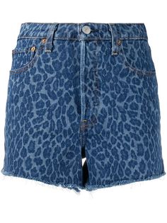 Levis джинсовые шорты с бахромой и леопардовым принтом Levis®