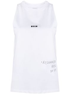 MSGM топ без рукавов с логотипом