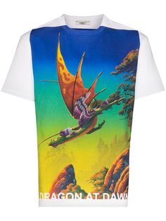 Valentino футболка с принтом Dragon At Dawn