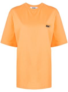 MSGM футболка оверсайз с логотипом