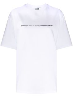 MSGM футболка оверсайз с принтом