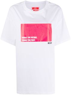 MSGM футболка с принтом