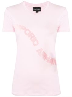 Emporio Armani футболка с пайетками и логотипом