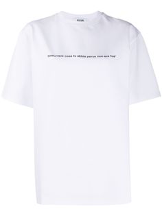 MSGM футболка с принтом
