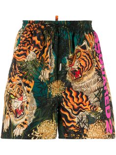 Dsquared2 плавки-шорты с принтом и логотипом