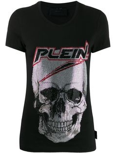 Philipp Plein футболка с декором Skull