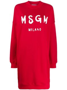 MSGM платье-свитер с логотипом