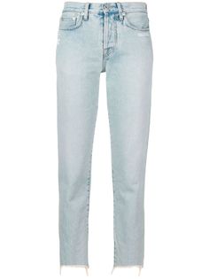 Off-White укороченные зауженные джинсы