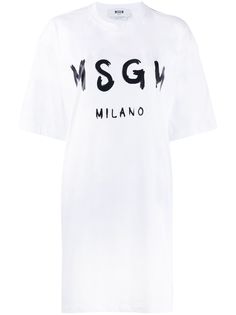 MSGM платье-футболка с логотипом