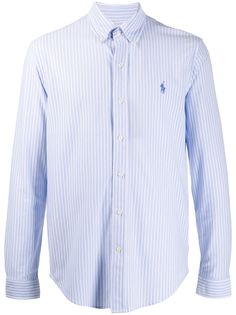 Ralph Lauren полосатая рубашка с вышитым логотипом