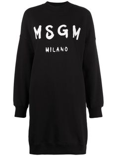 MSGM платье-толстовка с логотипом