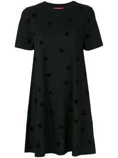 McQ Alexander McQueen платье с рисунком из ласточек