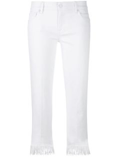 7 For All Mankind джинсы скинни с бахромой