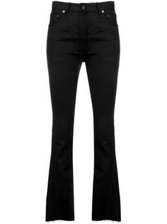 Saint Laurent расклешенные джинсы с необработанными краями