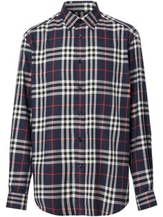 Burberry фланелевая рубашка в клетку Vintage Check