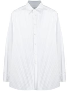 Valentino плиссированная рубашка с длинными рукавами