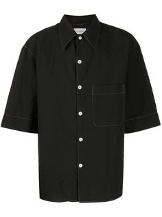 Lemaire contrast-stitch oversized shirt