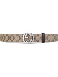 Gucci двухсторонний ремень с узором GG Supreme