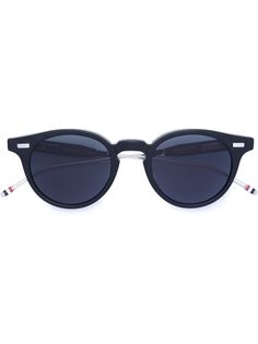 Thom Browne Eyewear складные солнцезащитные очки в круглой оправе