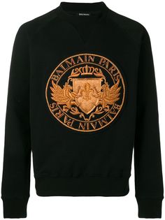 Balmain толстовка с вышитым гербом