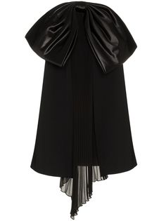 Givenchy платье с плиссированной панелью и бантом