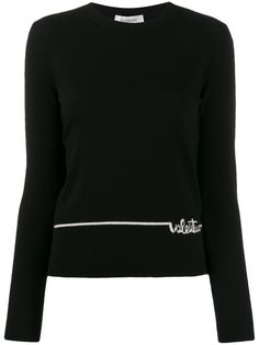 Valentino джемпер вязки интарсия с логотипом