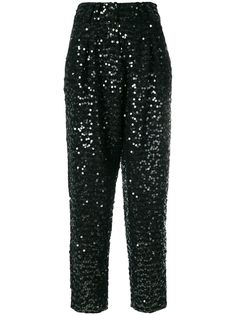 Balmain брюки с отделкой пайетками
