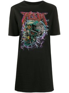 Philipp Plein платье-футболка с кристаллами