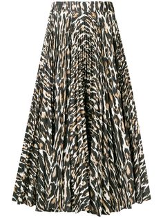 Calvin Klein 205W39nyc расклешенная юбка с леопардовым принтом