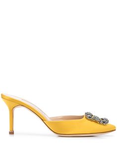 Manolo Blahnik мюли с кристаллами