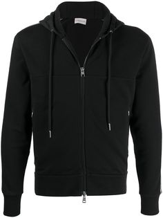 Moncler худи на молнии с контрастными полосками