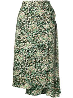 Nº21 юбка с цветочным принтом и сборками
