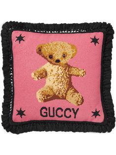 Gucci подушка с бахромой