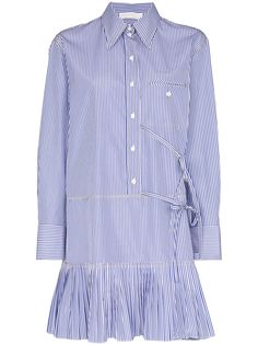 Chloé поплиновое платье в тонкую полоску