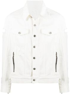 Balmain джинсовая куртка с логотипом