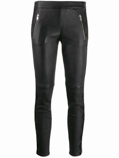 Alexander McQueen брюки скинни с кружевной отделкой