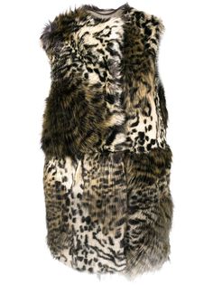 Stella McCartney faux fur sleeveless coat