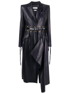 Alexander McQueen lace-up leather coat