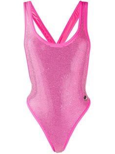Philipp Plein купальник Monokini с кристаллами