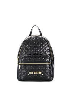 Love Moschino стеганый рюкзак с нашивкой-логотипом